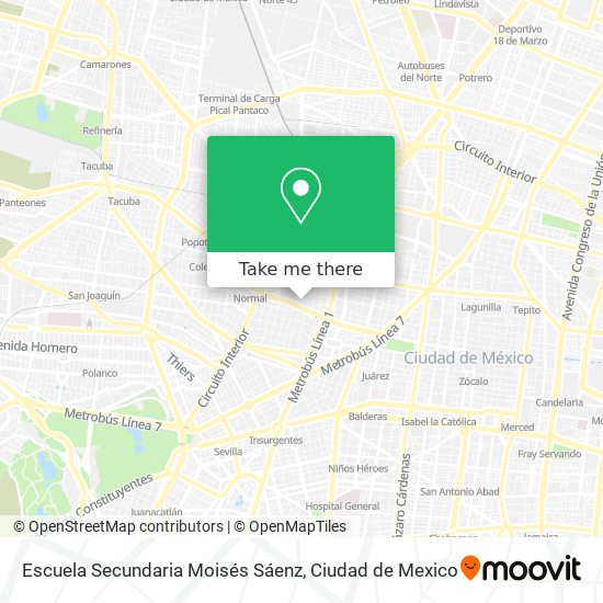 Escuela Secundaria Moisés Sáenz map