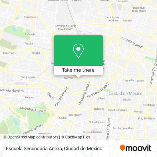 Mapa de Escuela Secundaria Anexa