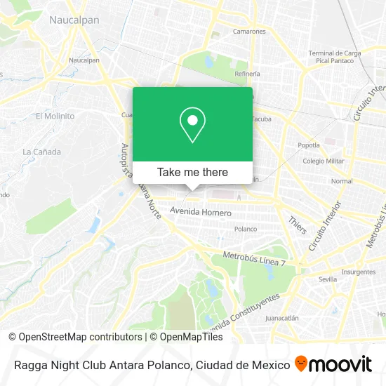 Ragga Night Club Antara Polanco map