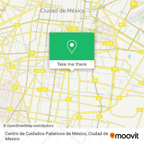 Mapa de Centro de Cuidados Paliativos de México