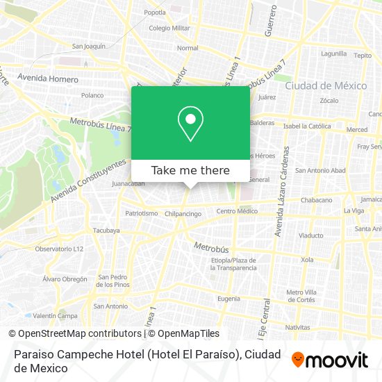 Paraiso Campeche Hotel (Hotel El Paraíso) map