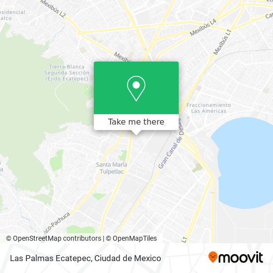 Las Palmas Ecatepec map