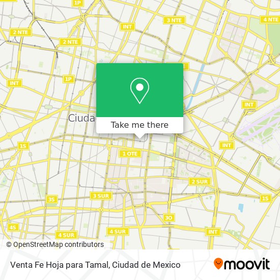 Mapa de Venta Fe Hoja para Tamal