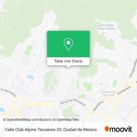 Mapa de Calle Club Alpino Tecuanes 20