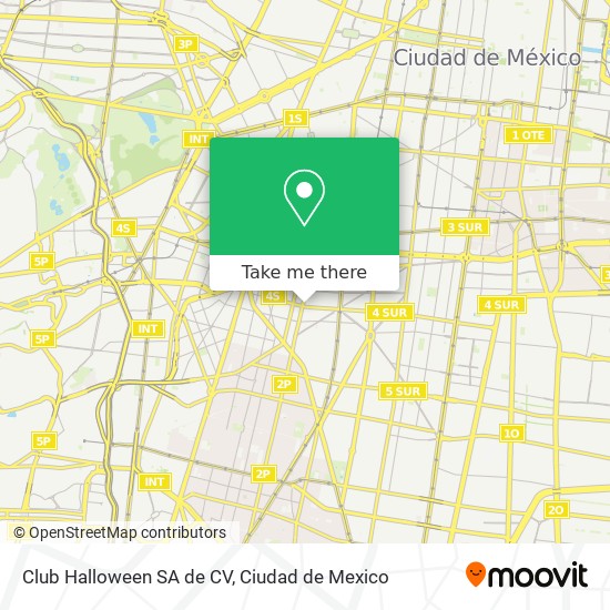 Mapa de Club Halloween SA de CV