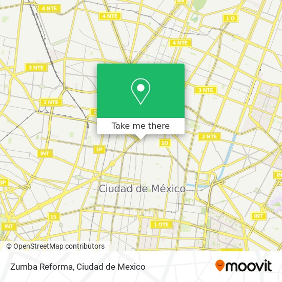 Mapa de Zumba Reforma