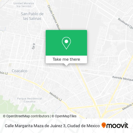 How to get to Calle Margarita Maza de Juárez 3 in Tultepec by Bus?