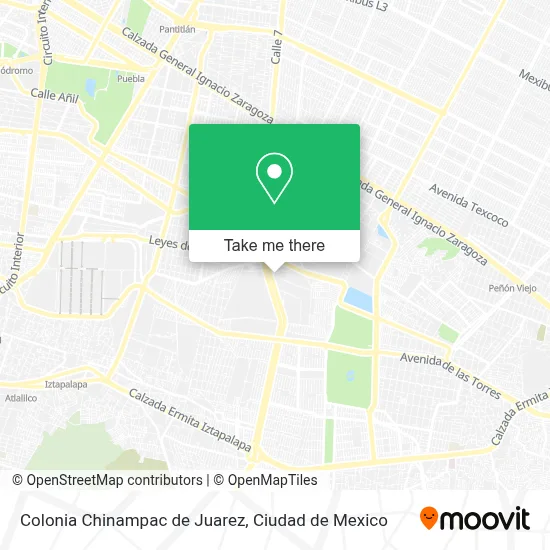 Colonia Chinampac de Juarez map