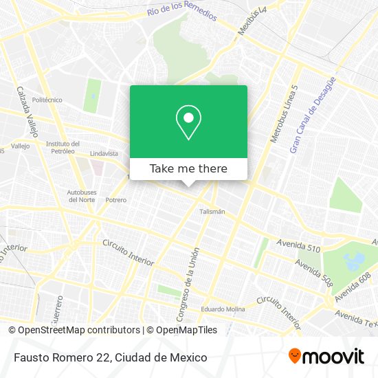 Fausto Romero 22 map