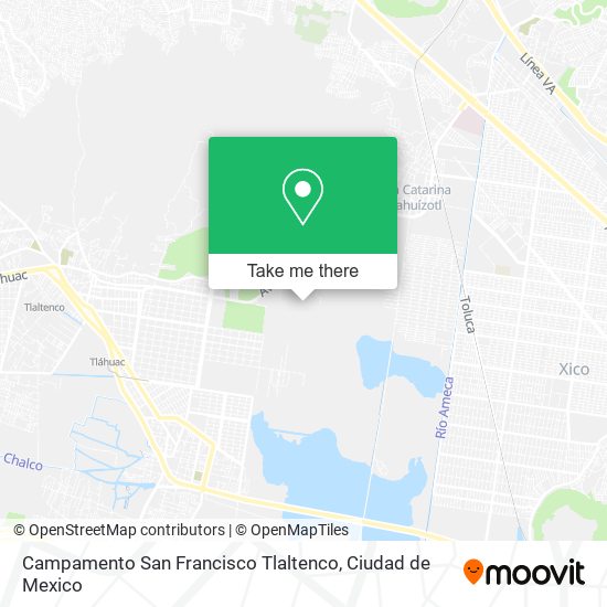 Campamento San Francisco Tlaltenco map