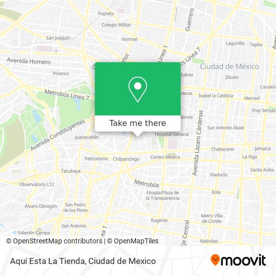 Mapa de Aquí Esta La Tienda