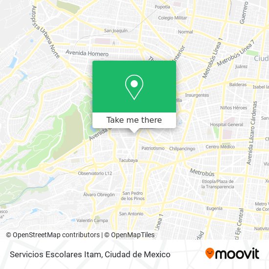 Mapa de Servicios Escolares Itam