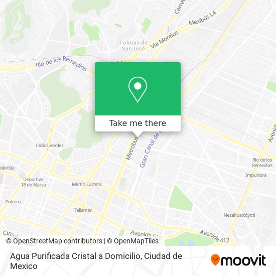 Agua Purificada Cristal a Domicilio map