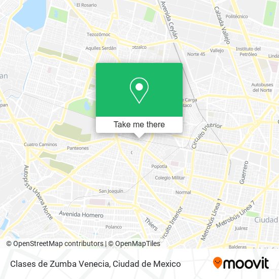 Clases de Zumba Venecia map