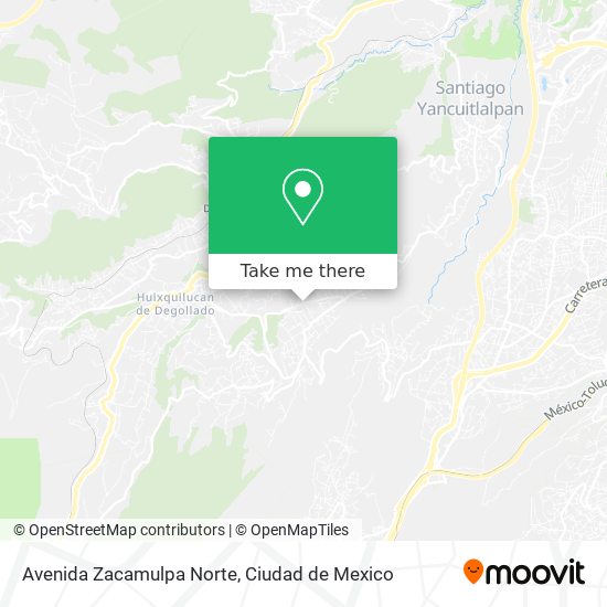 Mapa de Avenida Zacamulpa Norte