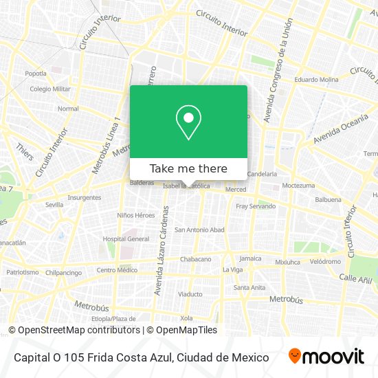 Capital O 105 Frida Costa Azul map