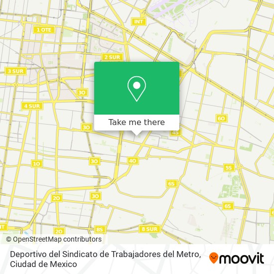 Deportivo del Sindicato de Trabajadores del Metro map