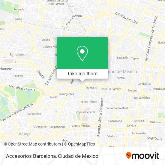 Accesorios Barcelona map