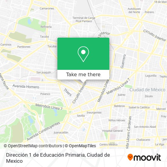 Dirección 1 de Educación Primaria map