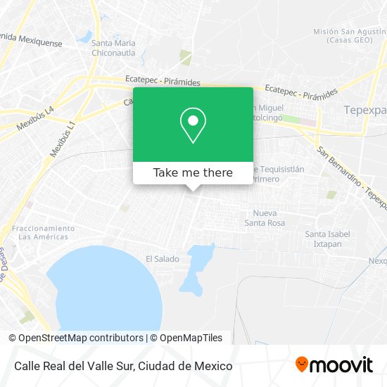 Mapa de Calle Real del Valle Sur