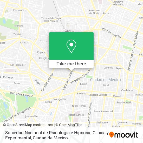 Sociedad Nacional de Psicologia e Hipnosis Clinica y Experimental map