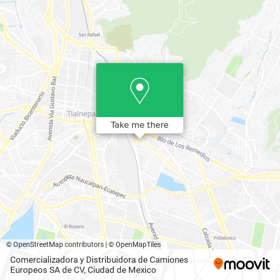 Comercializadora y Distribuidora de Camiones Europeos SA de CV map