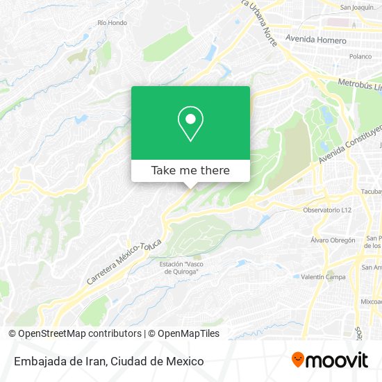 Embajada de Iran map