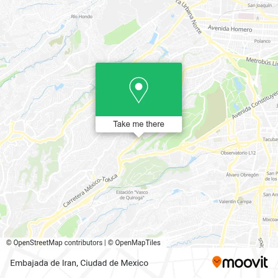 Embajada de Iran map