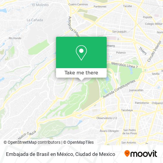 Embajada de Brasil en México map