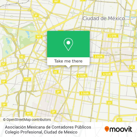 Mapa de Asociación Mexicana de Contadores Públicos Colegio Profesional