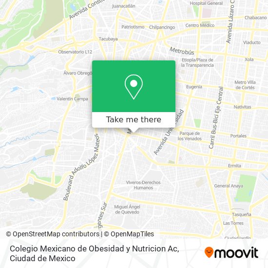 Colegio Mexicano de Obesidad y Nutricion Ac map