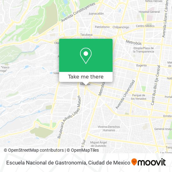 Escuela Nacional de Gastronomía map