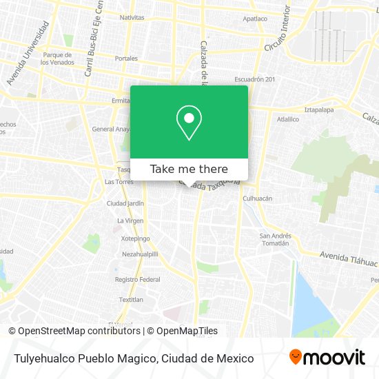 Mapa de Tulyehualco Pueblo Magico