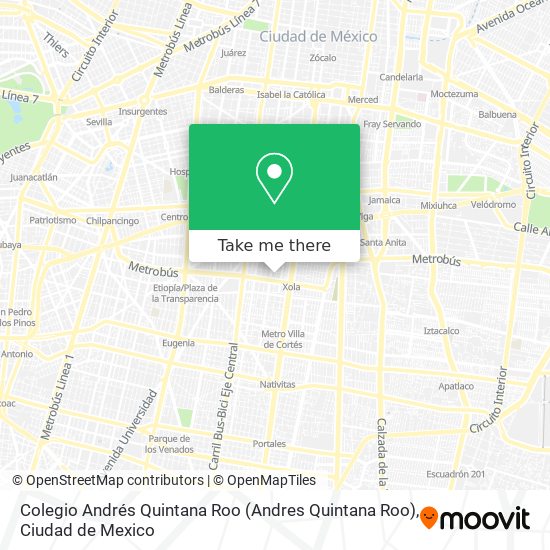 Colegio Andrés Quintana Roo (Andres Quintana Roo) map