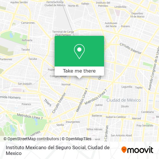 Mapa de Instituto Mexicano del Seguro Social