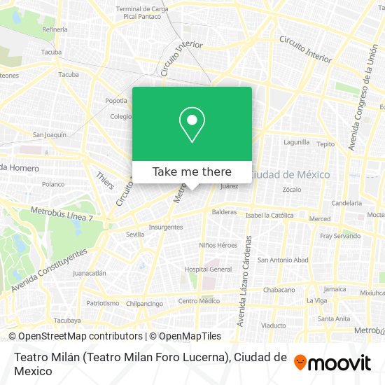 Teatro Milán (Teatro Milan Foro Lucerna) map