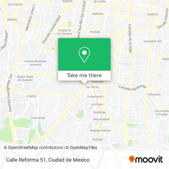 Mapa de Calle Reforma 51