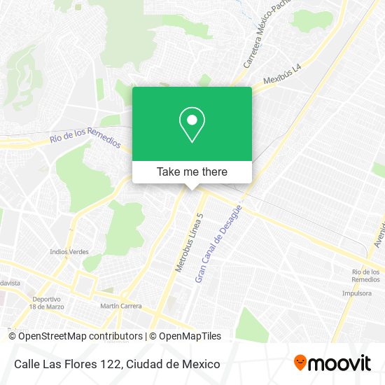 Calle Las Flores 122 map