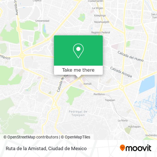 Ruta de la Amistad map