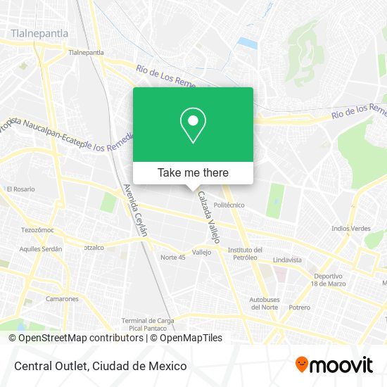 Central Outlet map