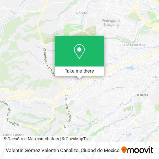 Valentín Gómez Valentín Canalizo, Olímpica Radio 2a Sección map