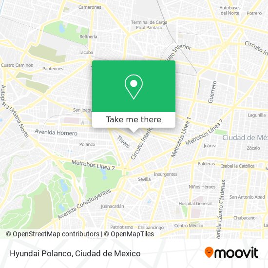 Hyundai Polanco map