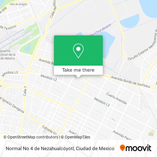 Normal No 4 de Nezahualcóyotl map