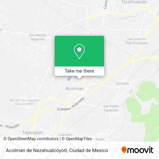 Acolman de Nezahualcóyotl map