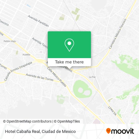 Hotel Cabaña Real map