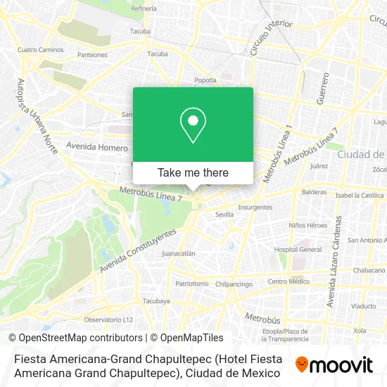 Fiesta Americana-Grand Chapultepec map