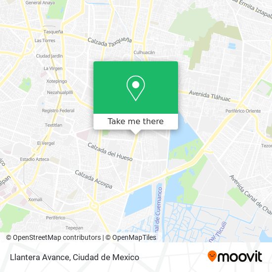 Mapa de Llantera Avance