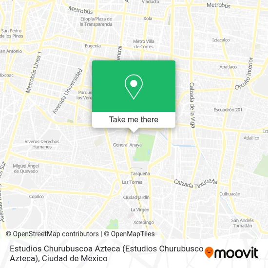 Estudios Churubuscoa Azteca (Estudios Churubusco Azteca) map