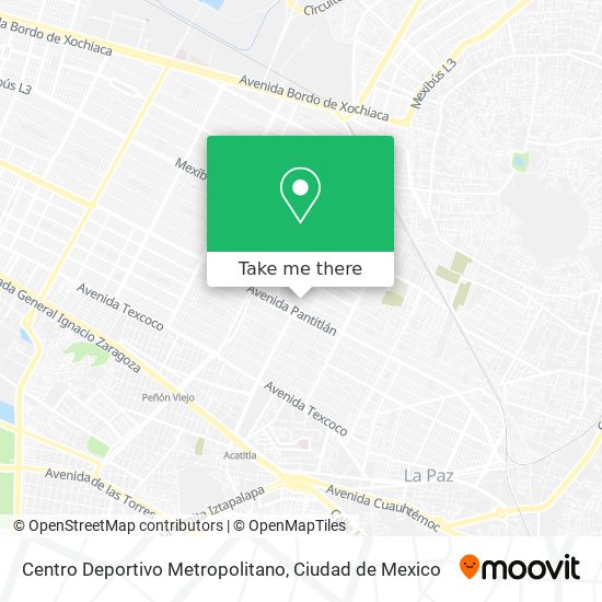 Mapa de Centro Deportivo Metropolitano