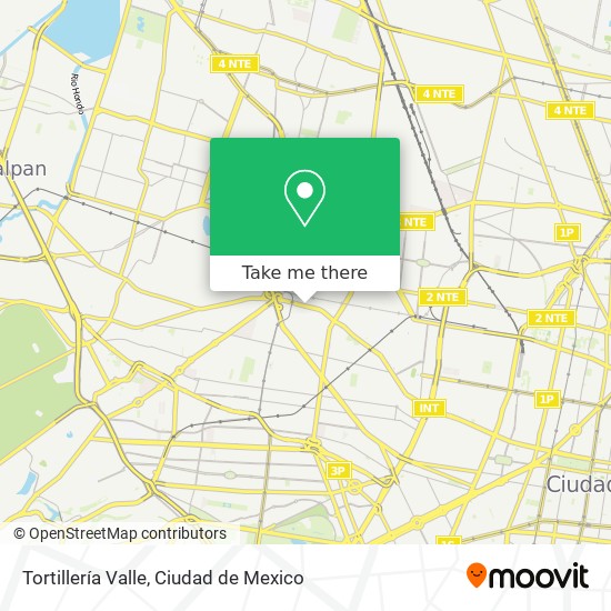 Mapa de Tortillería Valle